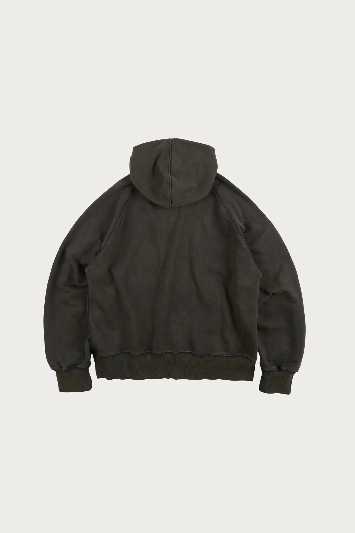 Vintage Dyeing Hood Zip Up Parka - Black/Brown