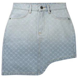 W Zella Monogram Denim Skirt