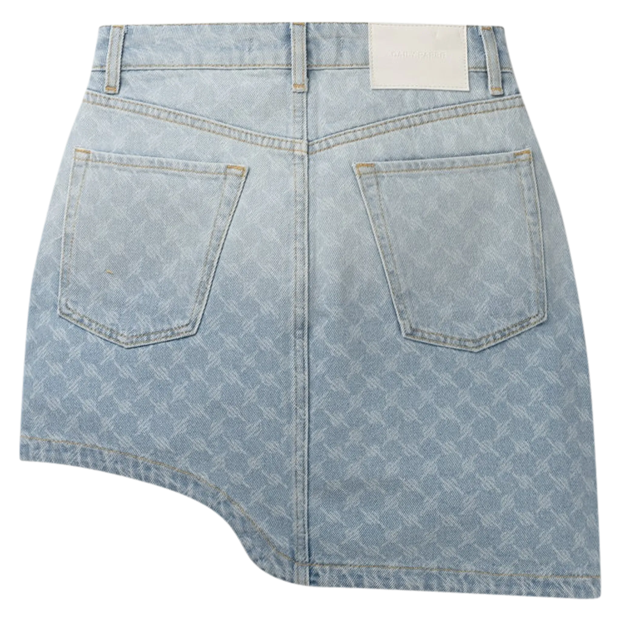 W Zella Monogram Denim Skirt