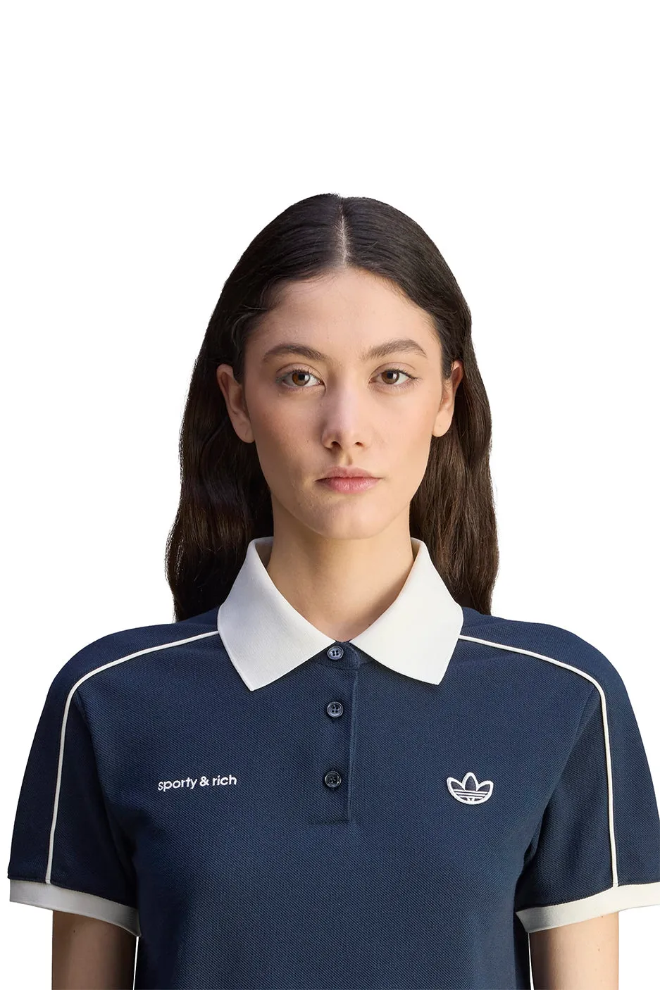 Womens adidas x Sporty & Rich Polo 'Night Navy'
