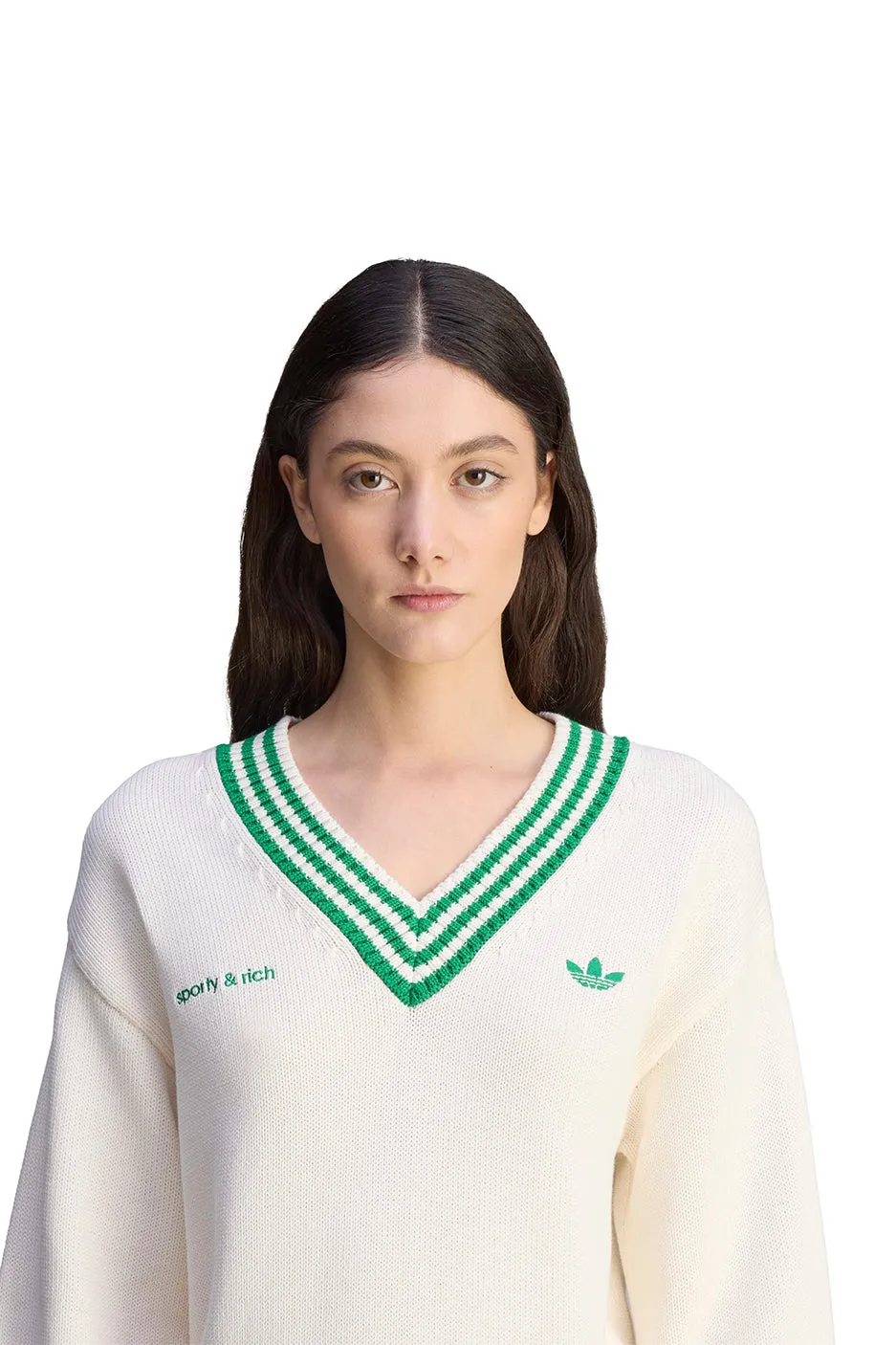 Womens adidas x Sporty & Rich Sweater 'Off White'