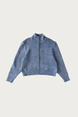 Zip Up Knit - Blue/Yellow